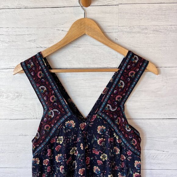 American Eagle Outfitters Dress Womens Size S/P Boho Floral Tassels Tank Mini - Picture 4 of 16